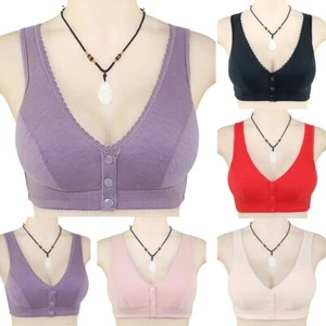 Push Up Bra Womens Front Closure Wireless Lingerie Bra Vest Bralette Underwear N - Picture 1 of 19