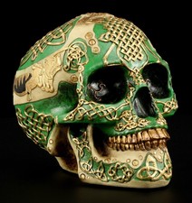 Teschio Piggy Bank - Celtic - Teschio Figura Decorativa Teschio Celtic Skull
