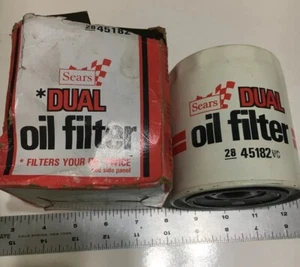 Vintage Sears Dual Oil Filter 28-45182VC Sears Roebuck - Picture 1 of 12