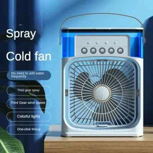 Portable Humidifier Fan AIr Conditioner Household Small Air Cooler 3 Speed Fan - Picture 1 of 27