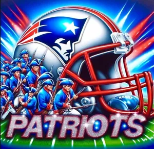 (2) New England Patriots Vinyl Stickers 4.1x4 Football Helmet Design Decals - Picture 1 of 1