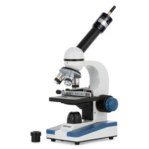 AmScope 40-1000X Student Monocular Compound Microscope Wi-Fi 2MP Eyepiece Camera - Picture 1 of 11