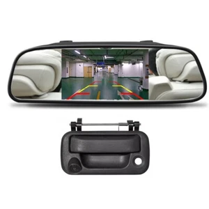 4.3" Car Rear Mirror Monitor Reversing Backup camera Tailgate Handle Ford F150 - Picture 1 of 17
