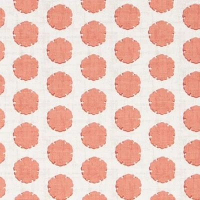 Cottage in Cinnabar BTY Robert Allen 100% Cotton Duck 54" Wide Coral Sand Dollar - Image 1 of 2