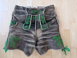 Alte Lederhose Herren Tegernsee gebraucht Größe ca. 48 / 50 Antik Tracht - Bild 1 von 16