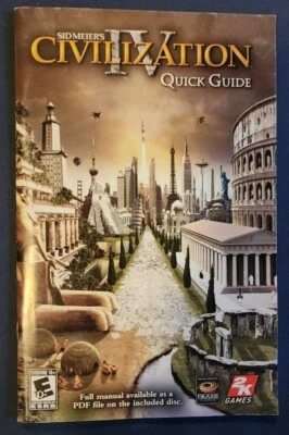 PC Game Sid Meier's Civilization 4 IV Quick Guide Book ONLY, like new, easy ship - Image 1 of 2