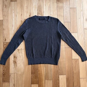 AllSaints Men’s Metz Long Sleeve Crew Neck Knit Dark Gray Sweater Size XS - Picture 1 of 8