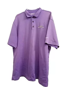 Nike Fit Dry Men's Purple Golf 3 Button Short Sleeve Polo Shirt Size XL Sharp! - Picture 1 of 14