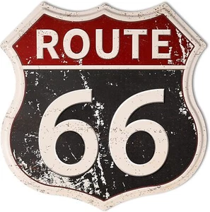 Route 66 Road Signs Vintage Room Decor Metal Sign Retro Road Sign Tin Decor S... - Picture 1 of 8