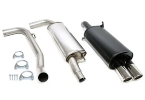 Sistema de escape deportivo con ABE 2x80 mm redondo con bordes para Volvo S40 I V40 I tipo V - Imagen 1 de 1