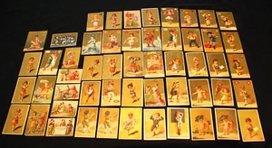 29th Victorian Trade 56 Gold Cards vintage Gold Cards- Foreign designs, Children - Picture 1 of 18