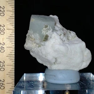 Berilo var Aguamarina Cristal Terminado con Moscovita Mica en Albite Matrix 174ct - Imagen 1 de 8