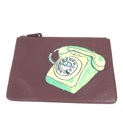 FENDI 7N0078 Bolsa Diseño Teléfono Bolso sin asas Cuero Base Marrón Foto 1 de 4