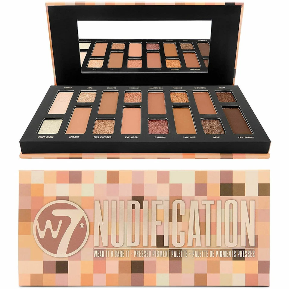 W7 Cosmetics Nudification Pressed Pigment Palette - Eyes Eyeshadow Bronze Shadow - Image 1 of 1