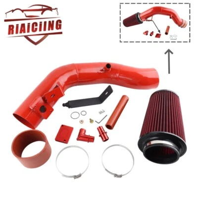 Nuevo para Ford Excursion F-250 F-350 2003-2007 6,0 L V8 diésel admisión de aire frío rojo Foto 1 de 4