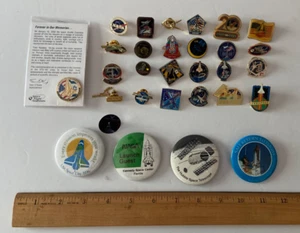 Original NASA (30) Item Mixed Space Pin Button Lot #2 - Picture 1 of 24