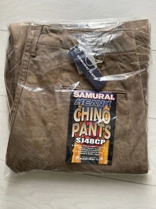 SAMURAI JEANS SJ48CP Heavy Chino Wide Trousers 15oz sulfur dyeing One Washed - Picture 1 of 16