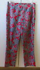 Stylish Red & Navy Paisley Print Capri Pants from Sportscraft - Size 8