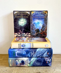 David Eddings Vintage Book Bundle x 5 (HC, DJ) Including The Sapphire Rose - Picture 1 of 20