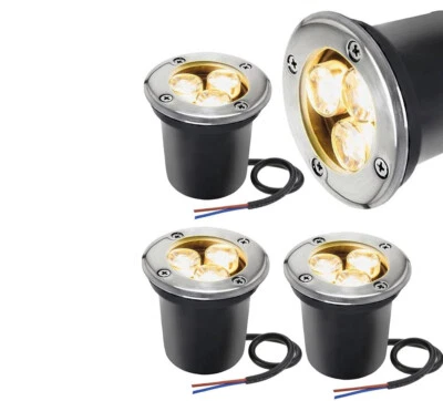 HMINLED Outdoor LED Underground Light Round Buried Lamp In-ground Path Lighting Garden