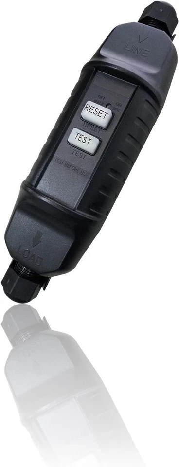 13A Rewireable Inline Mains RCD Circuit Breaker Unit, IP66 Rated - Black - Image 1 of 1