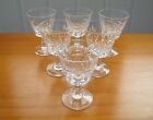Set of 6 Crystal Cut Glass Sherry / Port Glasses 3.25 " 84 mm Tall