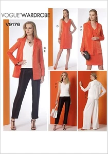 VOGUE SEWING PATTERN 9176 MISSES 6-14 EASY DRESS, TOP, JACKET, SLIM & WIDE PANTS - Picture 1 of 8