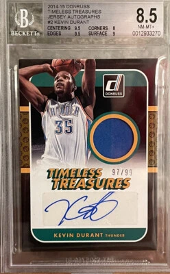 2014-15 Kevin Durant Timeless Treasure Jersey Auto /99 Beckett 8.5 🔥🔥 - Image 1 of 3