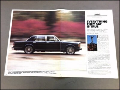 1982 Rolls Royce Silver Spirit Original Road Test Car Brochure Foto 1 de 4