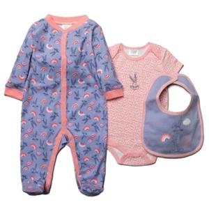 Baby Girl Clothes Set 3-6 Month Starter Outfit Sleepsuit Bib Bodysuit Bugs Bunny - Picture 1 of 12