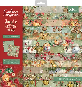 Jingle Alle Weg Sammlung - Papierunterlage 30.5cm x Von Crafters Companion - Bild 1 von 24
