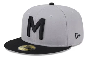 Men's New Era Gray Montgomery Gray Sox 2024 Rickwood Classic 59FIFTY Fitted Hat - Picture 1 of 5