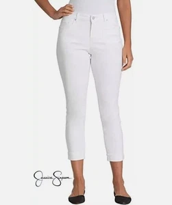 Jessica Simpson Jeans Damen 10/30 Rolled Crop Skinny Stretch Soft Sculpt Weiß - Bild 1 von 12