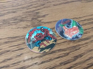 Marvel Pog Spider-Man 1994 And Aquaman Toy Biz Sm44 - Picture 1 of 4