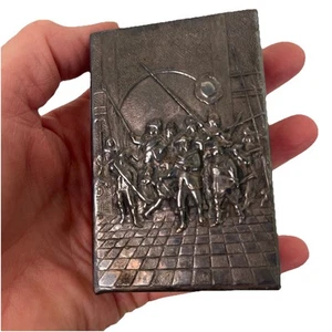 Antique Vintage Silver Cigarette Holder Case Denmark Repousse - Picture 1 of 8