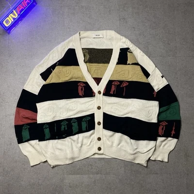 Vintage BOSS Knit Cardigan Hombre XL/56 Multicolor Cárdigan Algodón Años 90 - Imagen 1 de 4