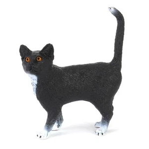 Gatto nero in piedi fattoria mondo figura animale di Schleich 13770 - Foto 1 di 4