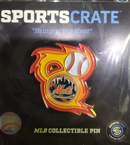 Sportscrate Exclusive MLB Baseball "Bringin' The Heat" Collectible Team Pin - Picture 1 of 9