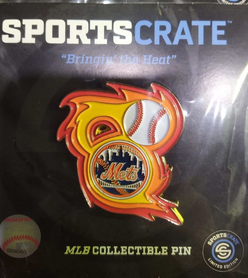 Sportscrate Exclusive MLB Baseball "Bringin' The Heat" Collectible Team Pin - Image 1 of 1