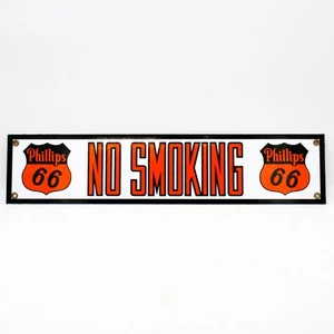 Phillips 66 Nichtraucher Tankstelle Emaille Blechschild Ölpumpe Mann Höhle Deko - Bild 1 von 6