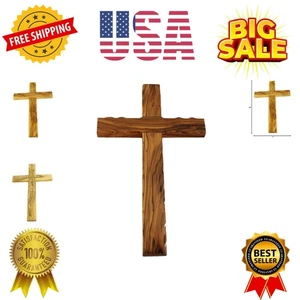 Listo para colgar decoración de pared Belén cruz de madera de olivo - 14 pulgadas con certificado... - Imagen 1 de 5