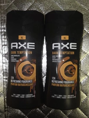 Axe DARK TEMPTATION Body Face Hair Wash Gel 12H Fragrance Dark Chocolate 13.5oz - Image 1 of 2