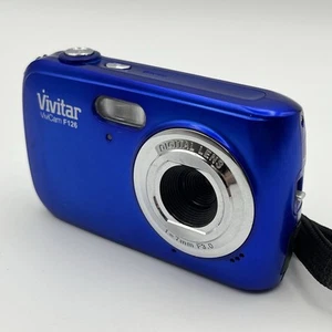 Vivitar ViviCam Digital Camera - F126 - 7mm F3.0 - Blue - 2GB SD Card - Working - Picture 1 of 8