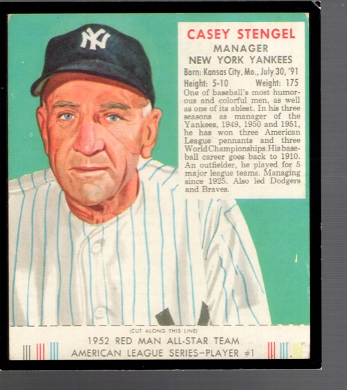 B7661- 1952 Red Man Reprints Baseball AL NL Cards -You Pick- 15+ FREE US SHIP - Image 1 of 1