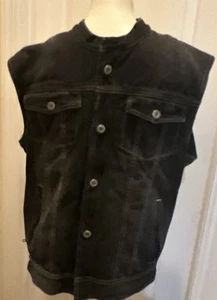 Speed & Strength Motorcycle Denim Biker Vest Sleeveless Size XL - Picture 1 of 10