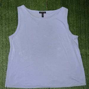 Eileen Fisher ärmelloses Medium Tencel-Mischung Top, blau Made in USA - Bild 1 von 4