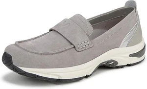 NUEVO VIONIC Gris Gamuza Cuero 23 Walk Mocasín Caminar Zapatos Tenis Talla 9 Ancho - Imagen 1 de 19