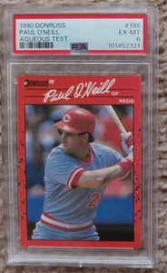 1990 Donruss Wässrige Test #198 Paul O'Neill PSA 6 Cincinnati Reds RARE!!! - Bild 1 von 2