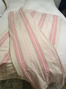 Pottery Barn Kids~Pink Stripe Lined Cotton Curtains~2 Panels~44” x 96” - Picture 1 of 9