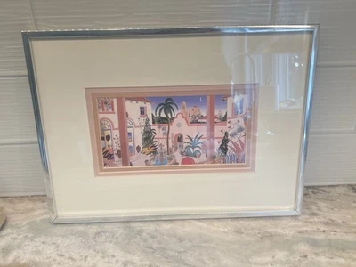 Tarjeta de anuncio de arte enmarcado Thomas McKnight Bienestar Courtyard 10x14" Foto 1 de 4